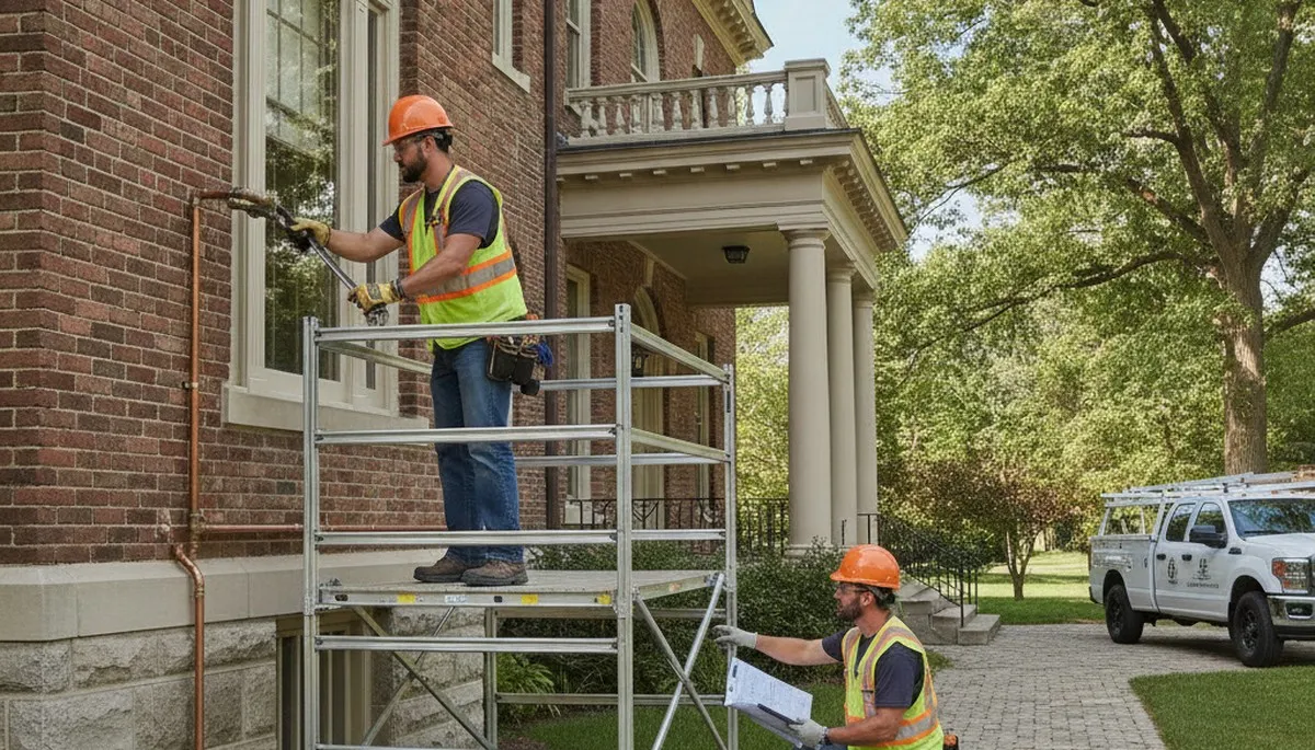 Plumbing repair service truck in Highland Park, IL for emergency pipe and leak repairs